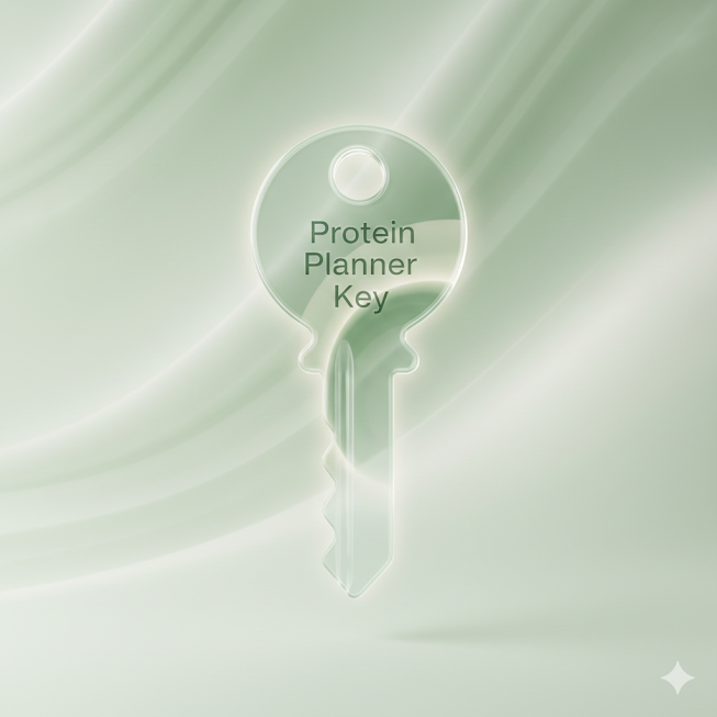 Protein Planner Key - Structuur in je eiwitinname, zonder rekenen.